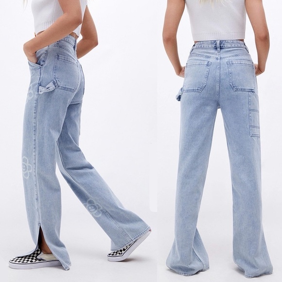 PacSun Daisy Boyfriend Carpenter Pants Jeans - Picture 1 of 15